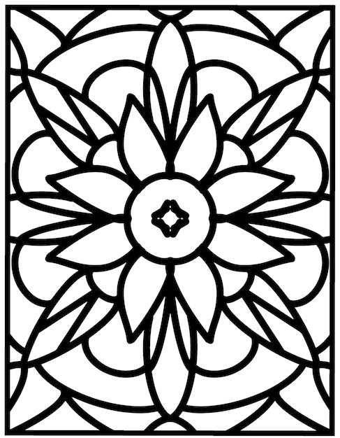 Simple Mandala Coloring Page with Easy and Simple Mandala Patterns for Kids or Adults