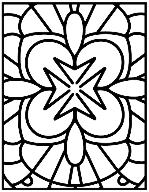 Simple Mandala Coloring Page with Easy and Simple Mandala Patterns for Kids or Adults