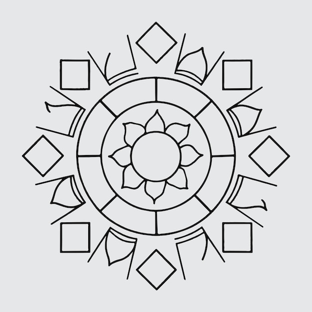 Vector simple mandala design for coloring beautiful mandala art for coloring book mandala design vector