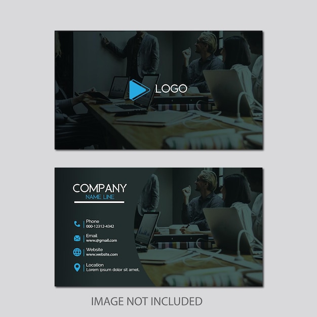 Simple marketing business card template