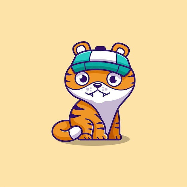 simple mascot logo cat character design