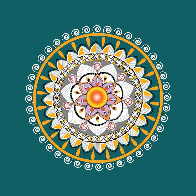 Simple meditative Mandala design