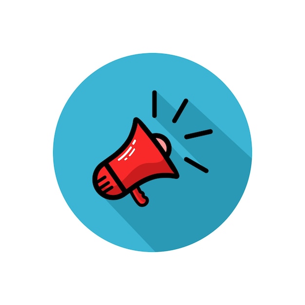 simple megaphone icon, premium icon, megaphone that makes sound