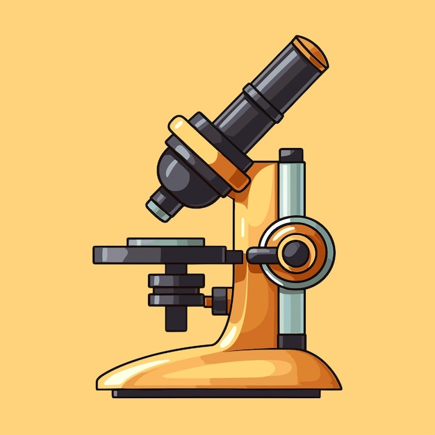 simple microscope vector illustration flat design