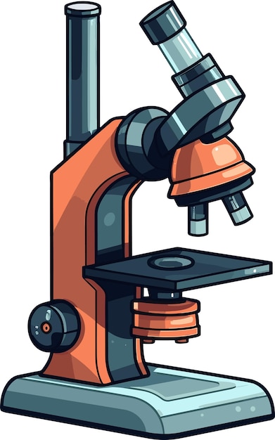 simple microscope vector illustration flat design