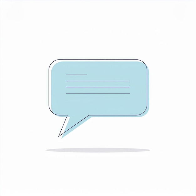 simple minimal chat bubble icon