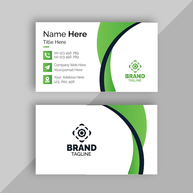 Simple minimal Clean style modern Colorful Company business card design template and editable file