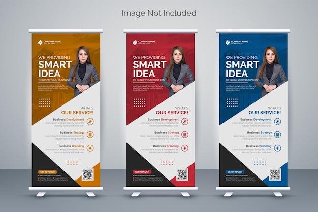 Simple minimal corporate rollup banner X banner template