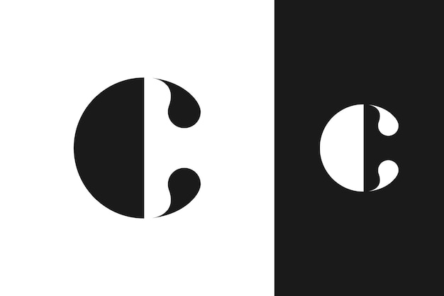 simple minimal modern initial c monogram logo design