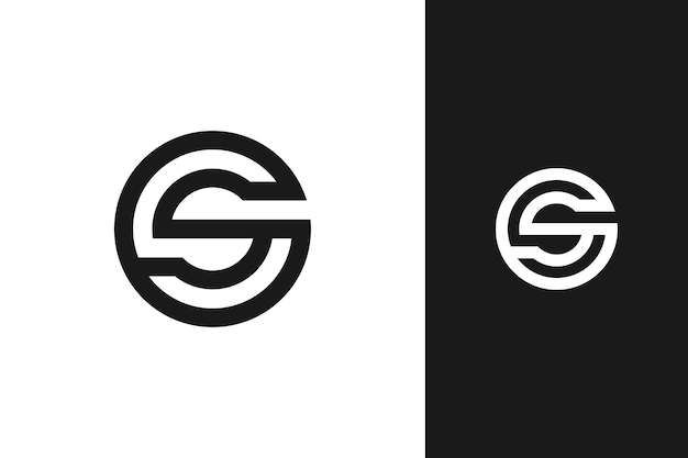 simple minimal modern initial s monogram logo design