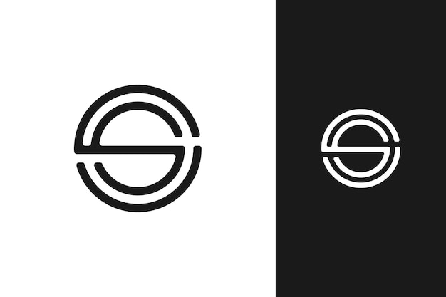 simple minimal modern initial s monogram logo design