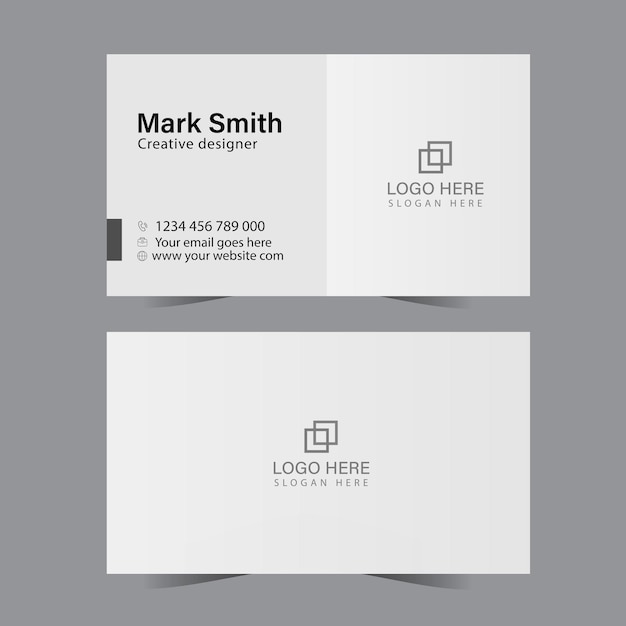 Vector simple minimalist business card design