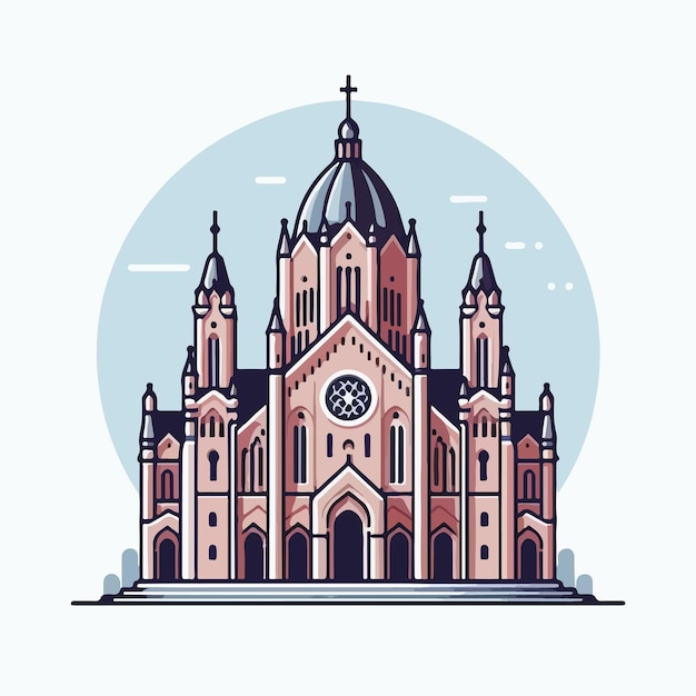 Simple and minimalist church vector image