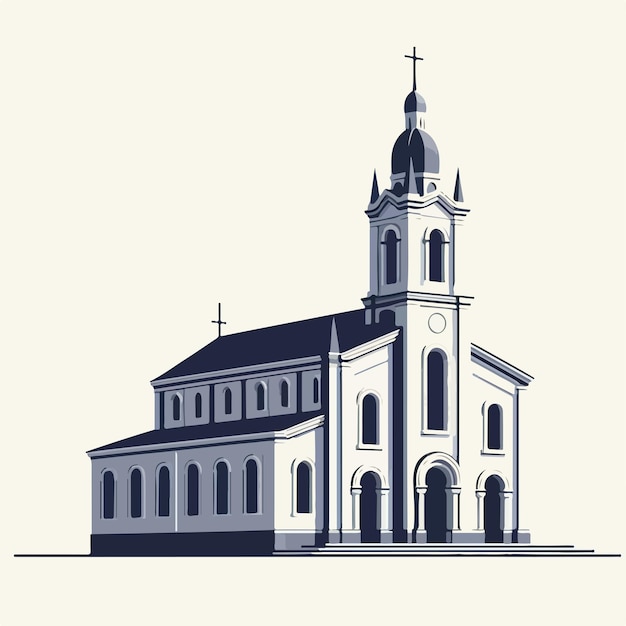 Simple and minimalist church vector image