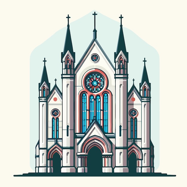 Simple and minimalist church vector image