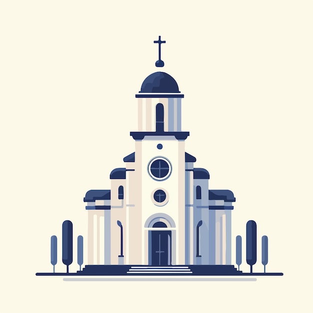 Simple and minimalist church vector image