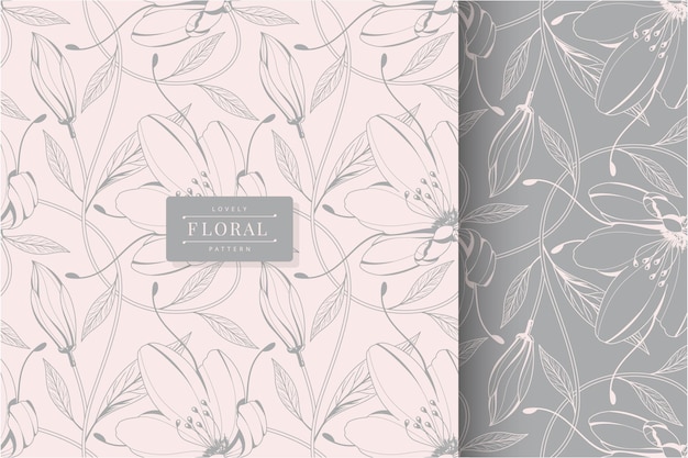 simple minimalist floral pattern for wallpaper