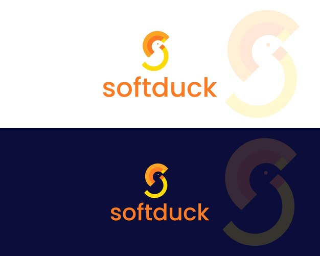 Simple and Minimalist Letter s with duck logo design