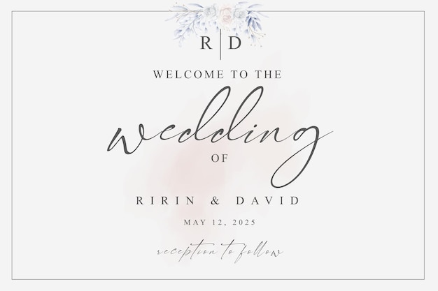 simple minimalist pritables wedding Welcome Sign Template