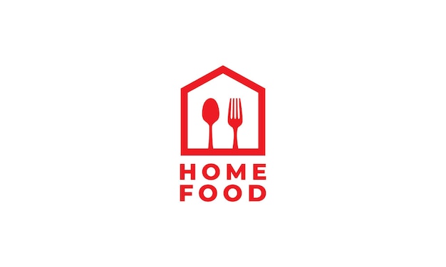 Simple minimalist unique line restaurant fork spoon  logo design icon