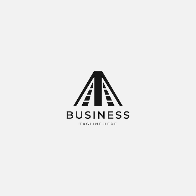 simple and modern bridge logo design template