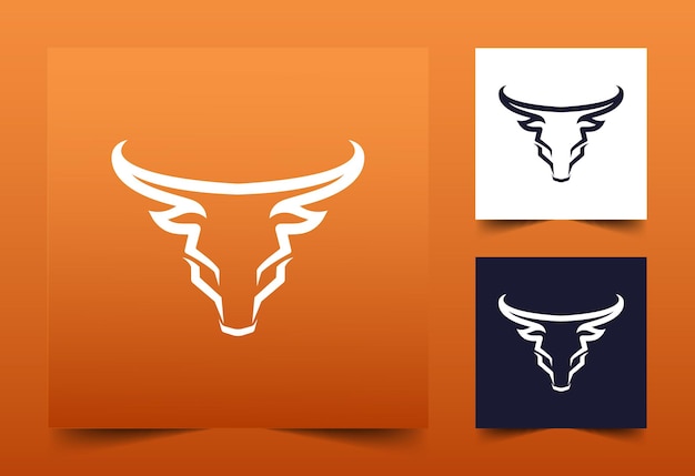 simple modern bull logo template