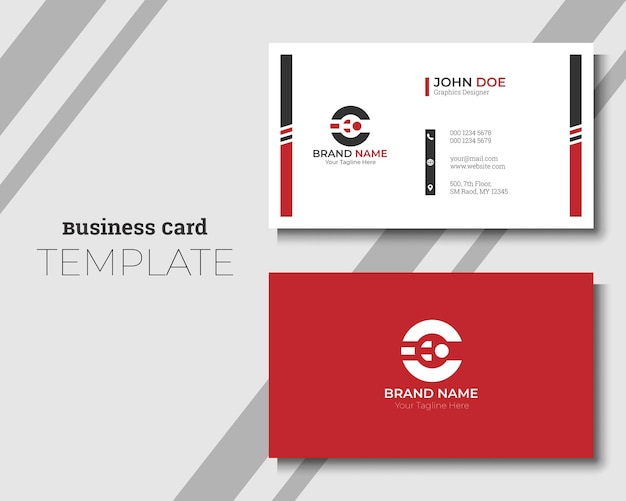 A simple modern business card template for a company