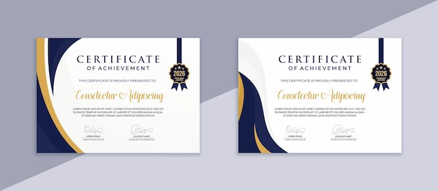 simple modern certificate template for business corporate online education webinar