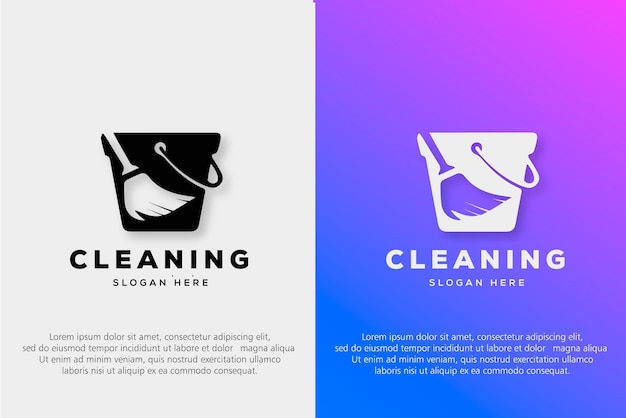 simple modern cleaning logo free vector