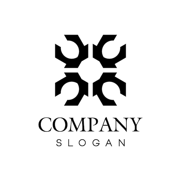 Simple modern corporate geometric logo design template