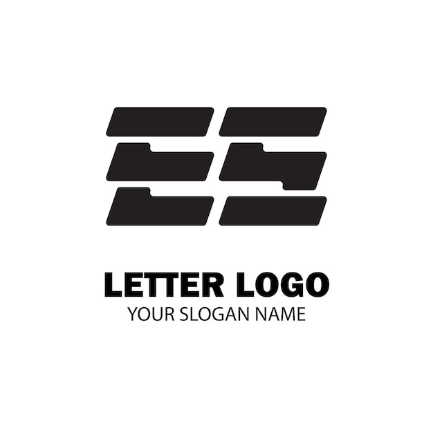 Simple Modern ES SE Monogram Logo