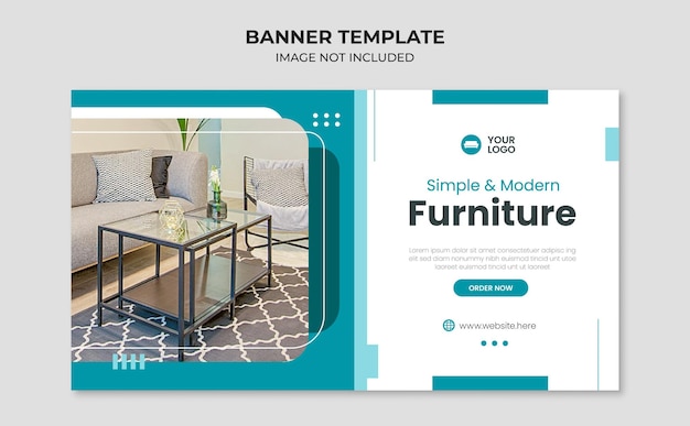 Simple and modern furniture banner template