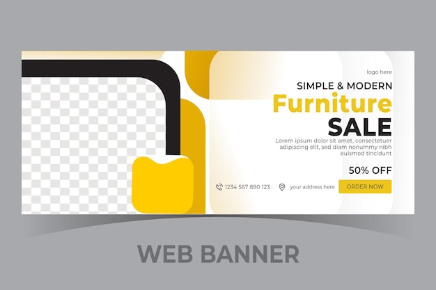 simple and modern furniture sale banners