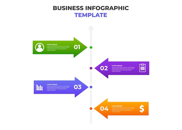 simple modern gradient business infographic template