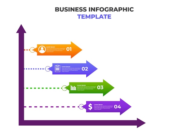 simple modern gradient business infographic template