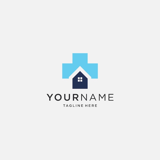 Simple and modern health and home logo design template