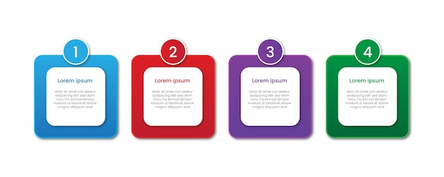 simple modern infographic element set design 4 colour