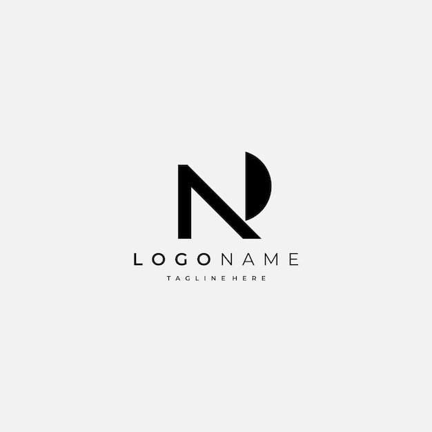 Simple and modern letter N logo design template elements