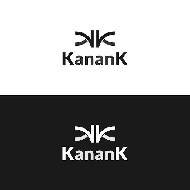 Simple modern minimal letter k logo design vector