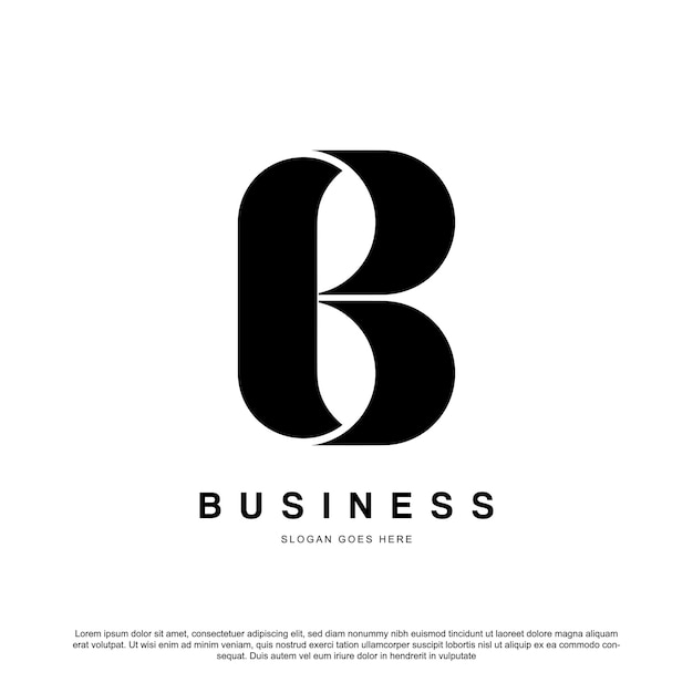 Simple Modern Vector Letter B monogram letter Logo