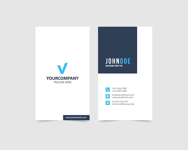 Simple Modern Vertical Business Card Template Collection