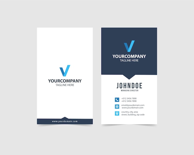 Simple Modern Vertical Business Card Template Collection