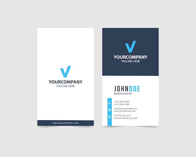 Simple Modern Vertical Business Card Template Collection