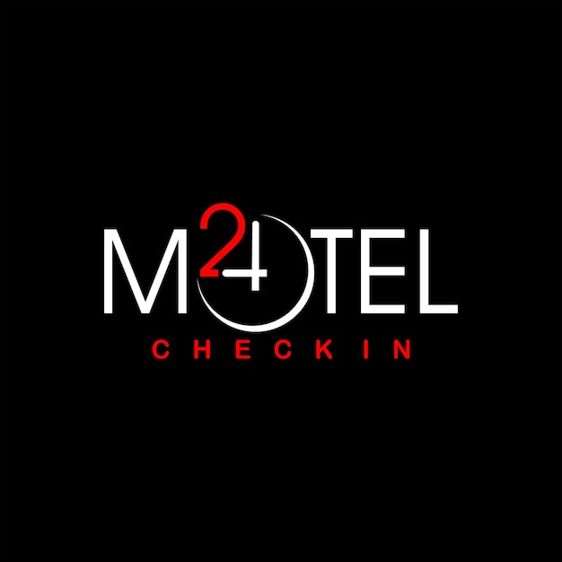 Simple Motel Logo Design Typo Vector