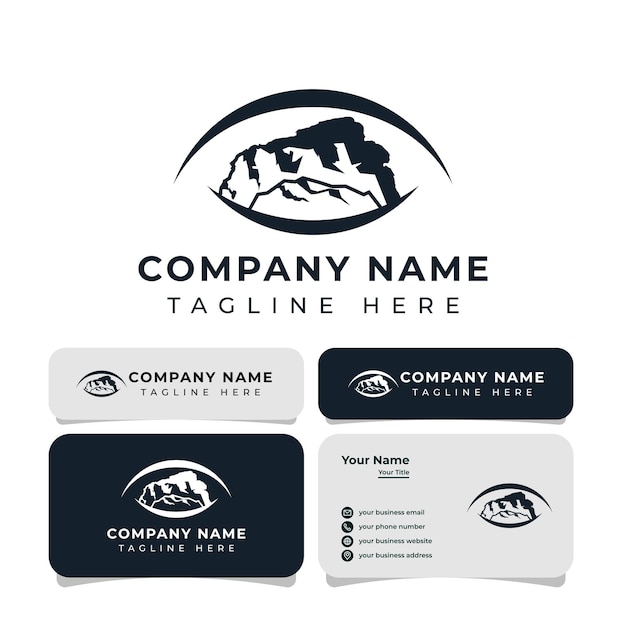 Simple Mountain Eye Logo, is suitable for any business.