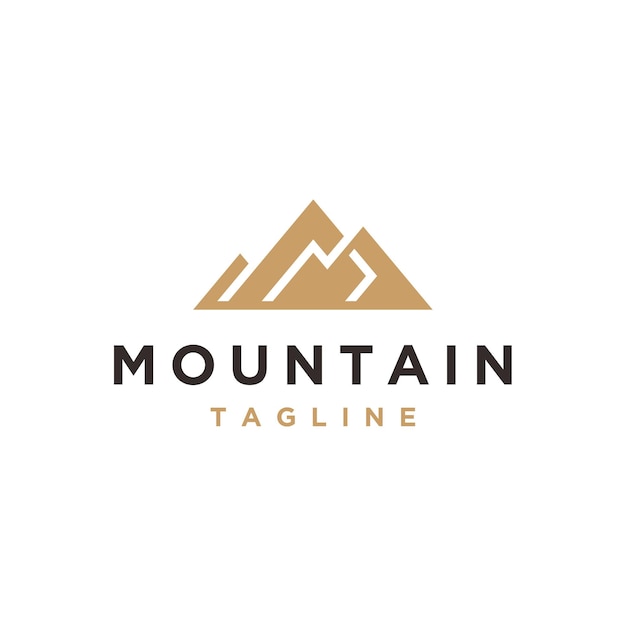 Simple mountain logo design template