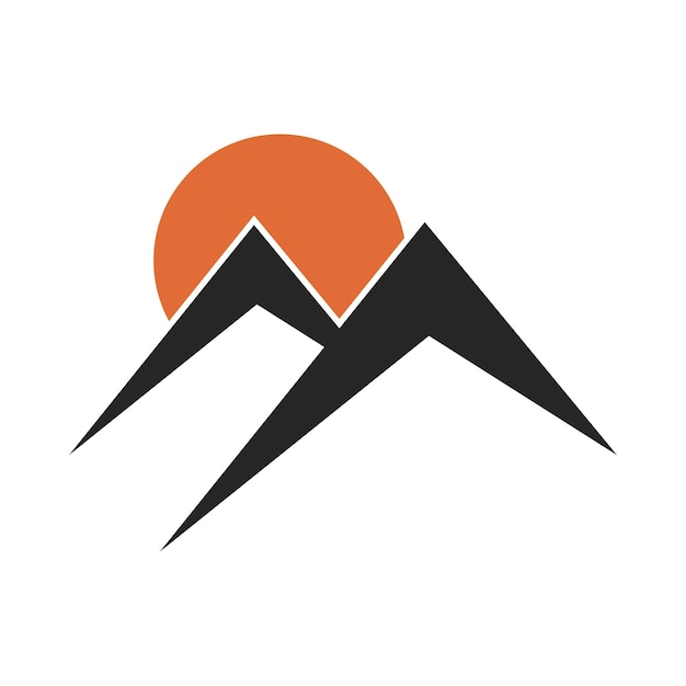 simple mountain logo design