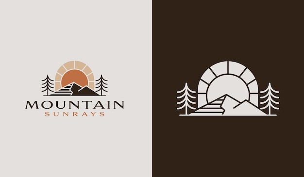 Simple Mountain Logo Universal creative premium symbol Vector sign icon logo template Vector illustration