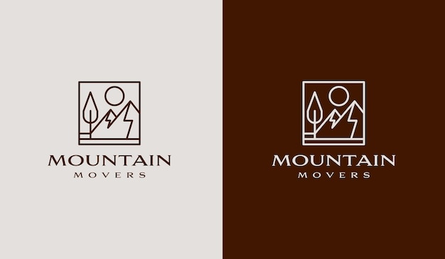 Simple Mountain Logo Universal creative premium symbol Vector sign icon logo template Vector illustration