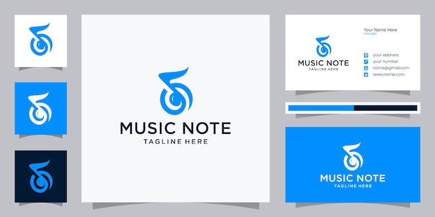 Simple note music logo design